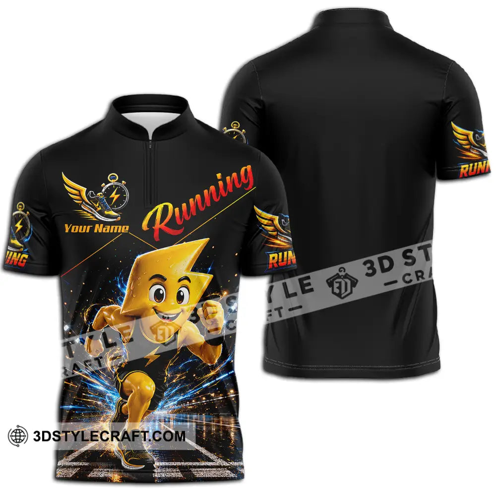 Unisex Shirt - Custom Running Shirt - Zipper Polo Shirt / S - T-shirt