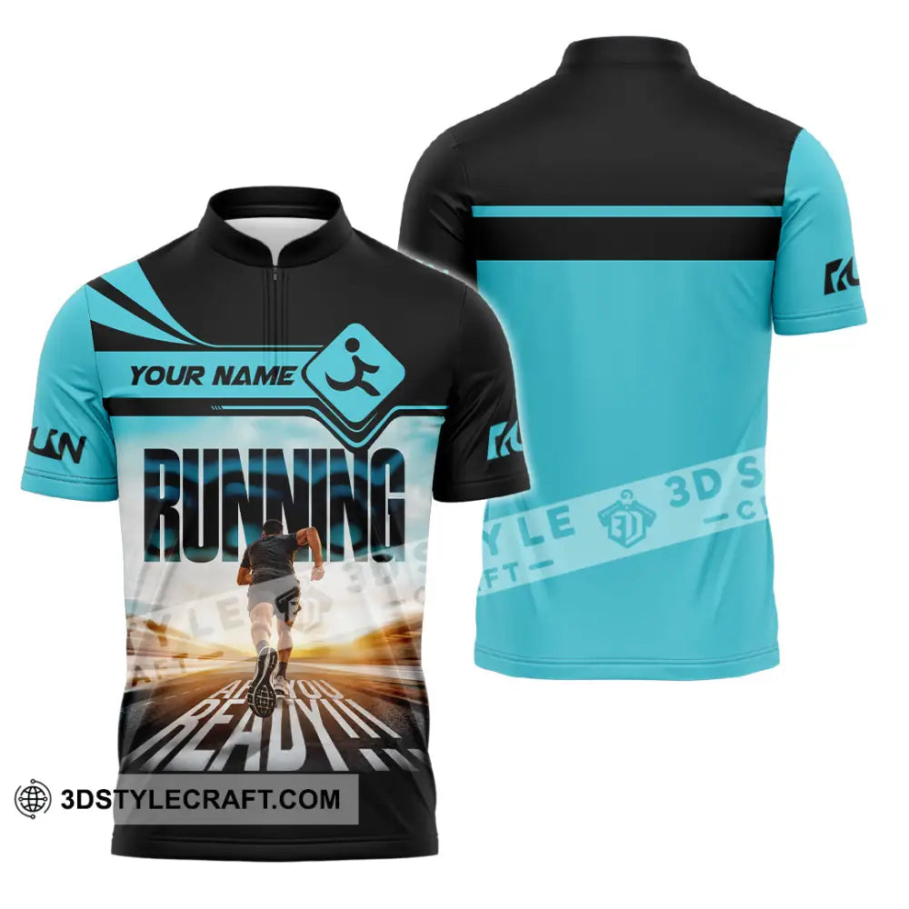 Unisex Shirt - Custom Running Shirt - Zipper Polo Shirt / S - T-shirt