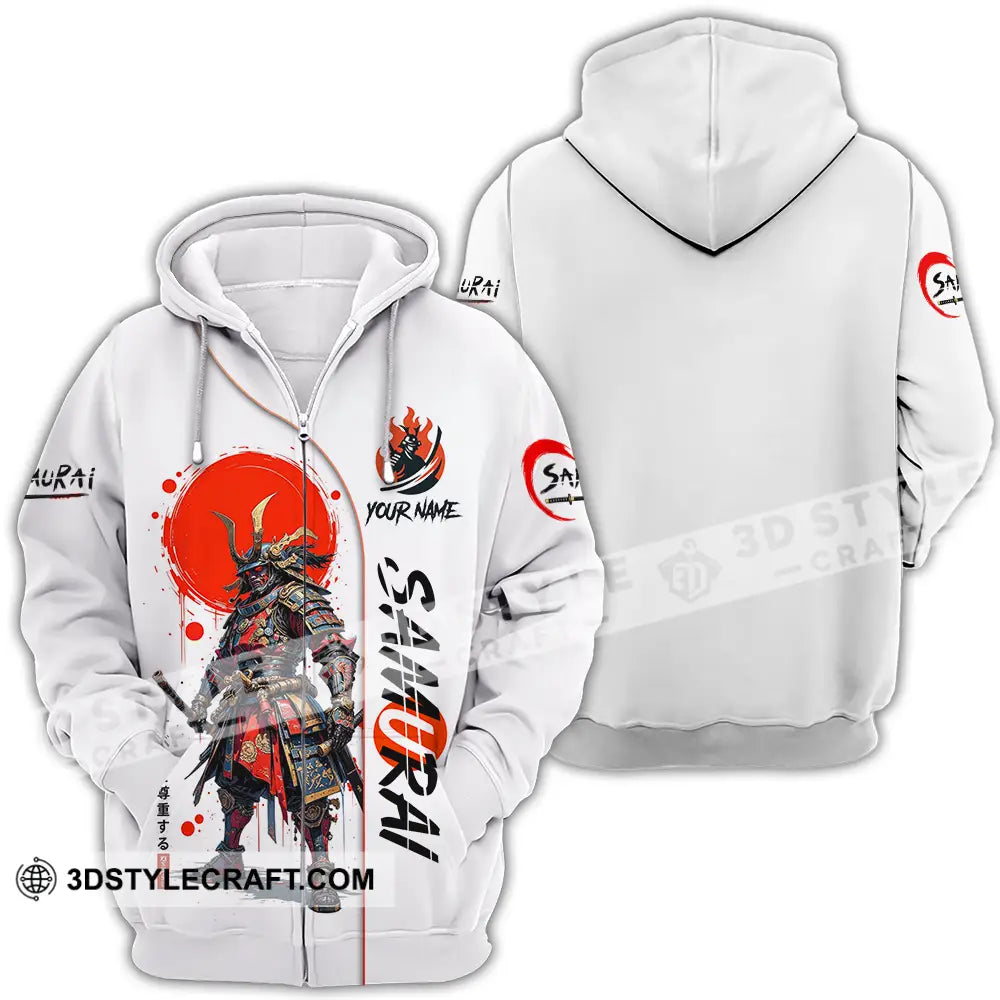 Unisex Shirt - Custom Samurai 3D Shirt Zipper Hoodie / S T-shirt