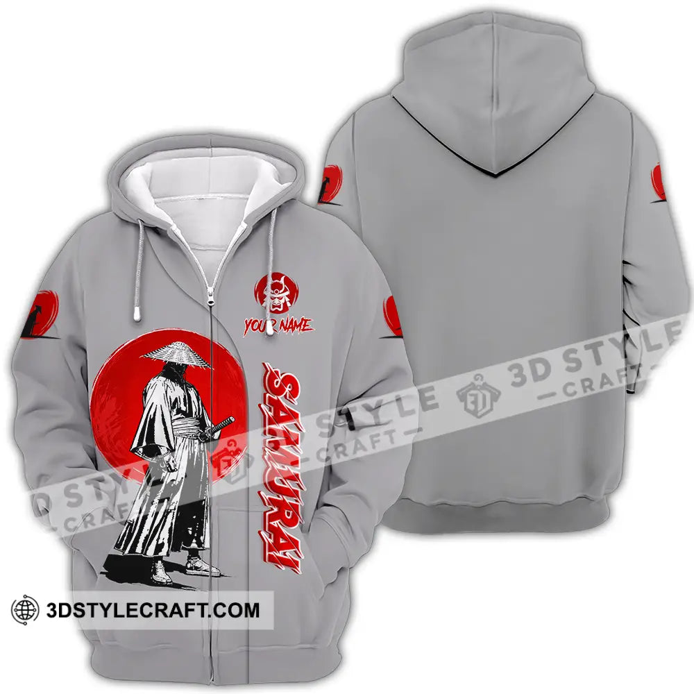 Unisex Shirt - Custom Samurai 3D Shirt Zipper Hoodie / S T-shirt