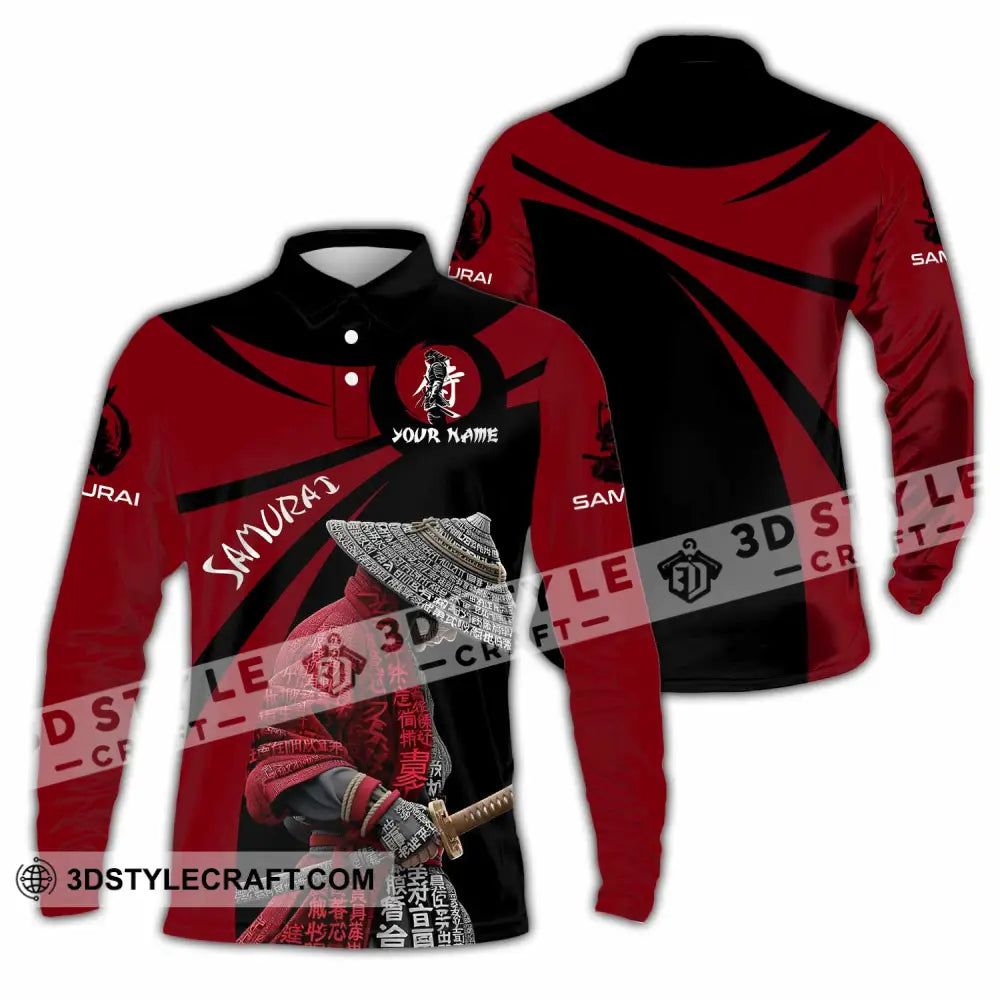 Unisex Shirt - Custom Samurai Design Shirt Long Sleeve Polo / S T-shirt