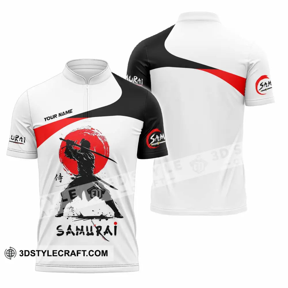 Unisex Shirt - Custom Samurai Shirt - Zipper Polo Shirt / S - T-shirt
