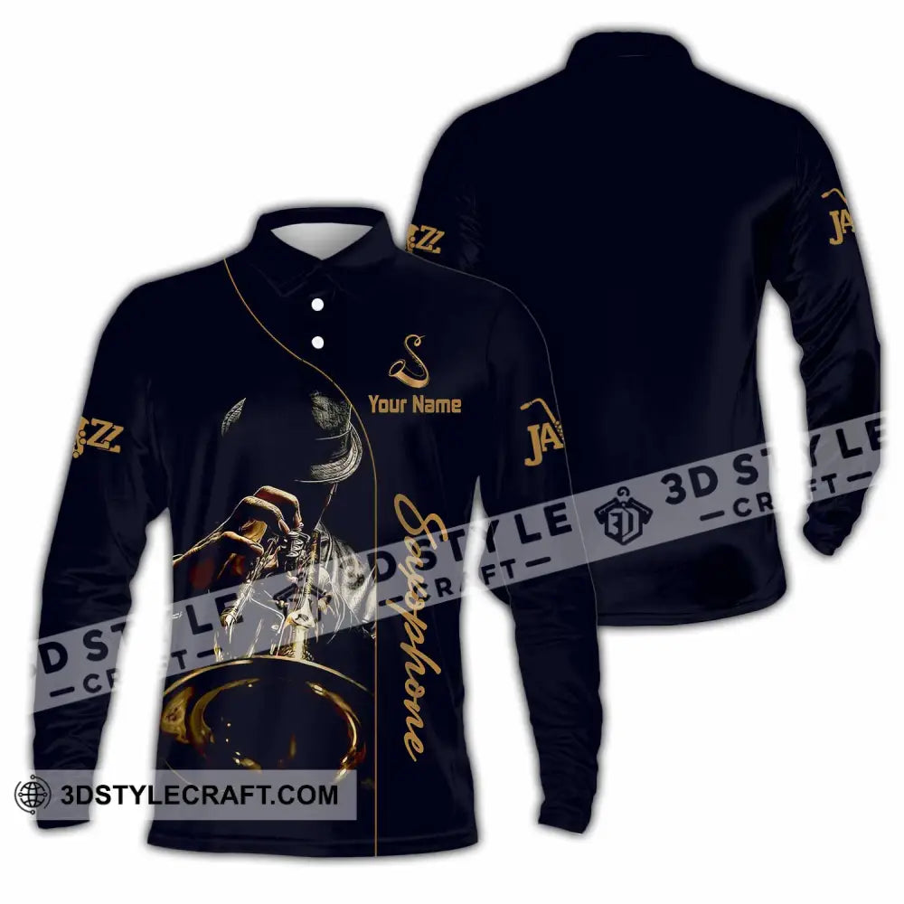 Unisex Shirt - Custom Saxophone Shirt - Long Sleeve Polo / S - T-shirt