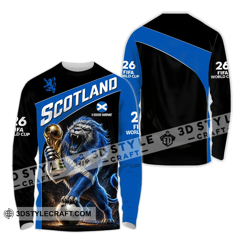 Unisex Shirt - Custom Scotland World Cup 2026 3D Shirt - Long Sleeve Shirt / S - T-shirt