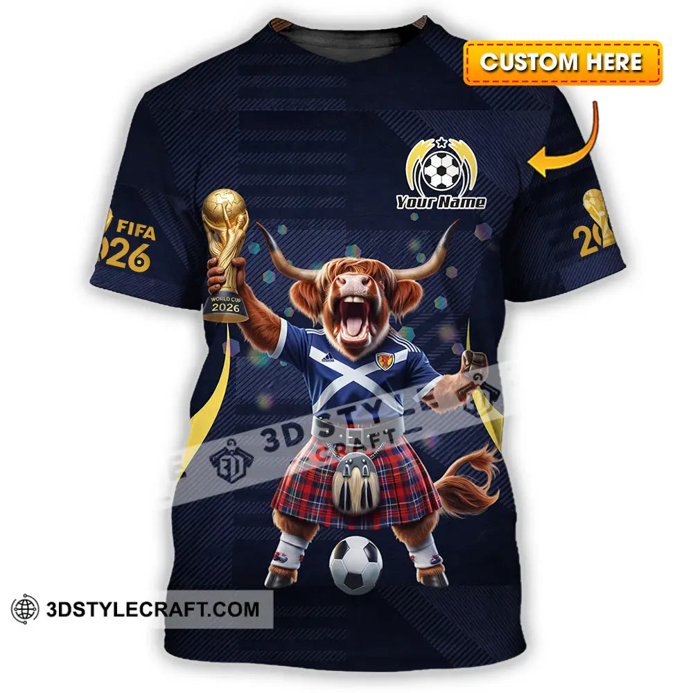 Unisex Shirt - Custom Scotland Fifa World Cup 2026 3D Shirt T-shirt
