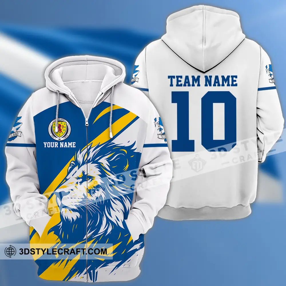 Unisex Shirt - Custom Scotland 3D Shirt Zipper Hoodie / S T-shirt