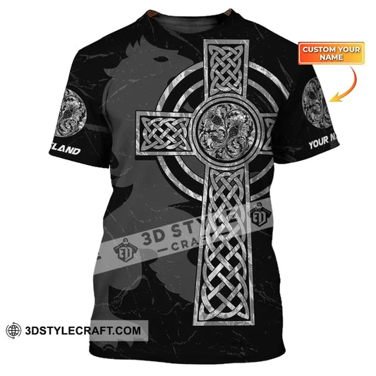 Unisex Shirt Custom Scotland Cross T-Shirt Clothing / S