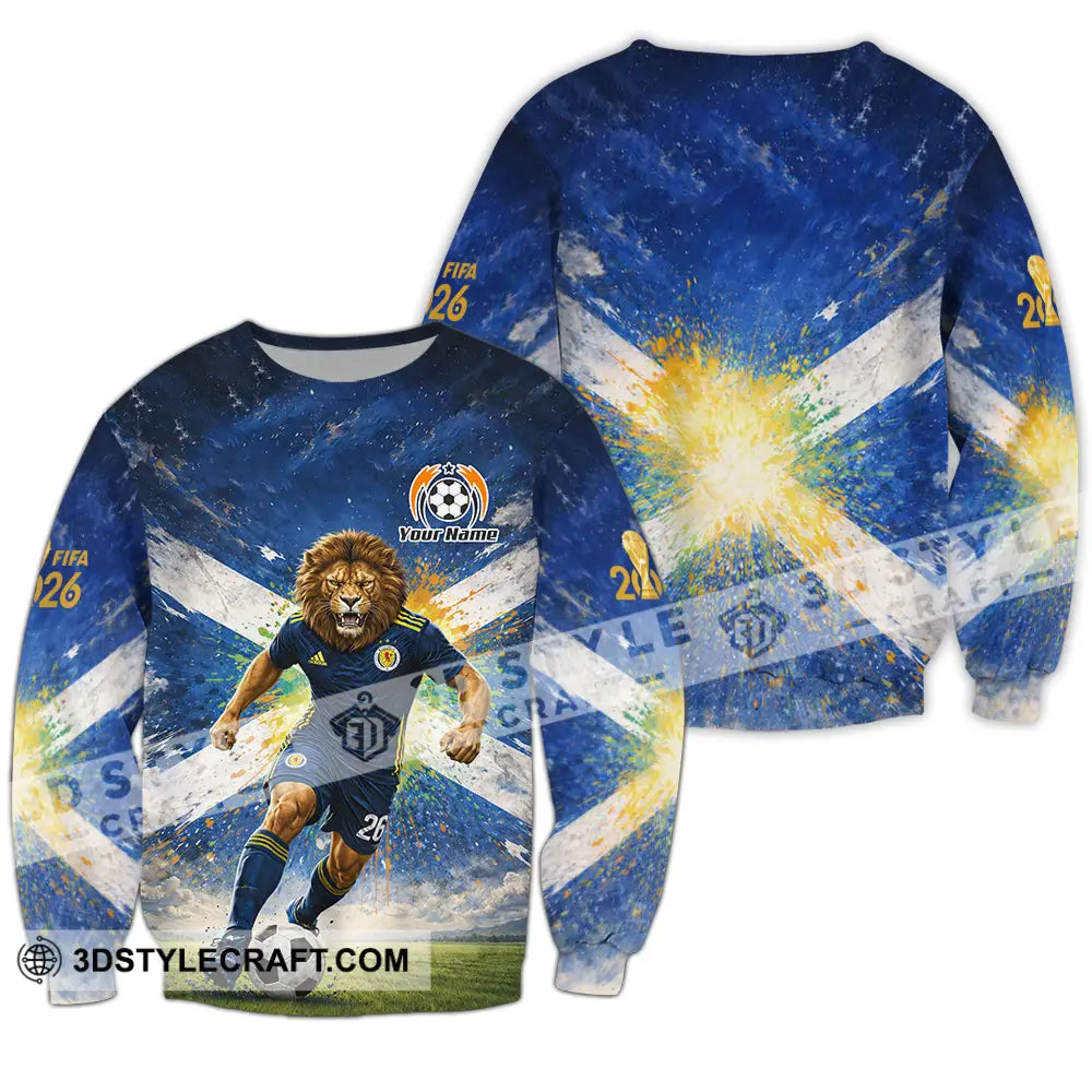 Unisex Shirt - Custom Scotland Fifa World Cup 2026 3D Shirt Long Sleeve / S T-shirt