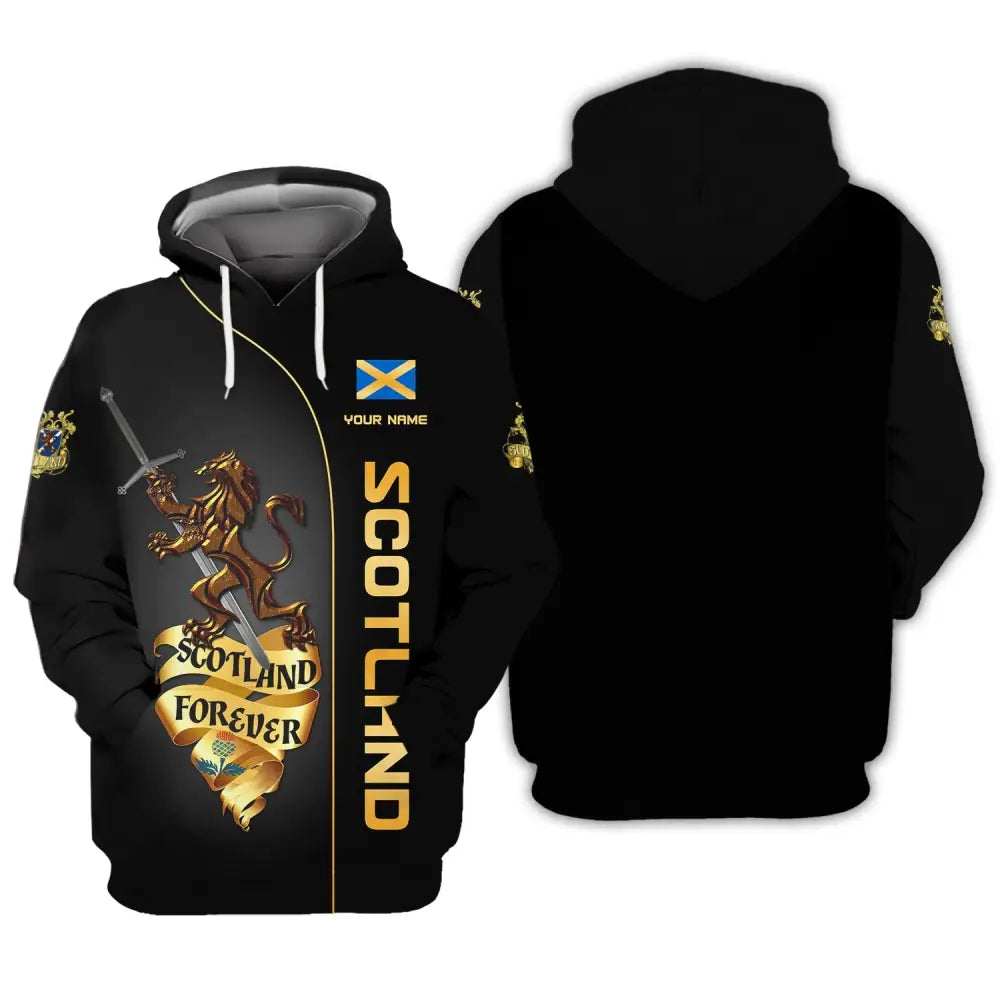Unisex Shirt Custom Scotland Forever T-Shirt Clothing Hoodie / S