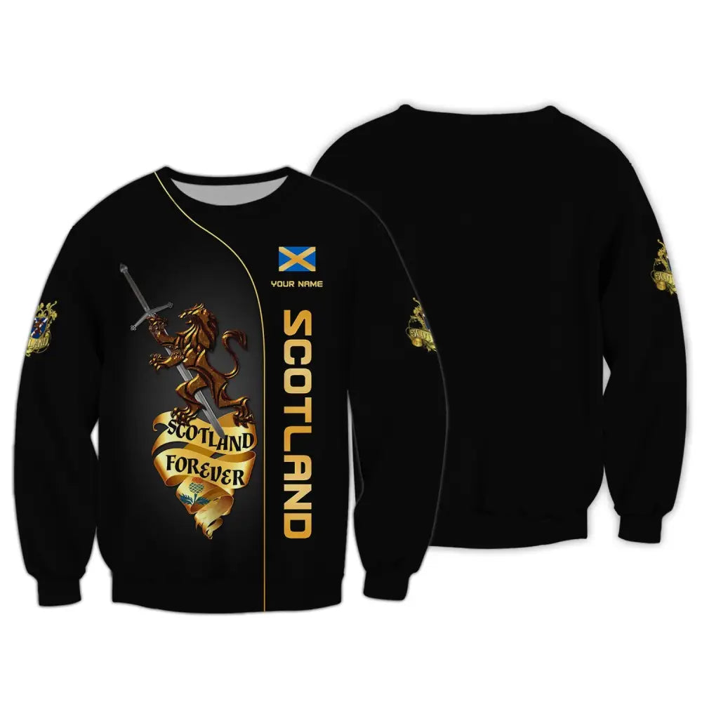 Unisex Shirt Custom Scotland Forever T-Shirt Clothing Long Sleeve / S