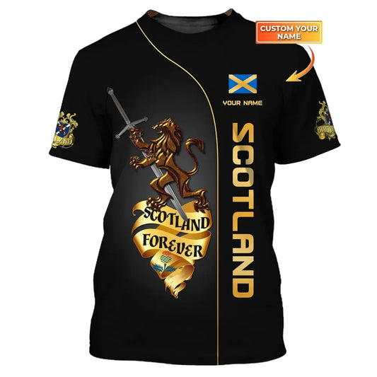 Unisex Shirt Custom Scotland Forever T-Shirt Clothing / S