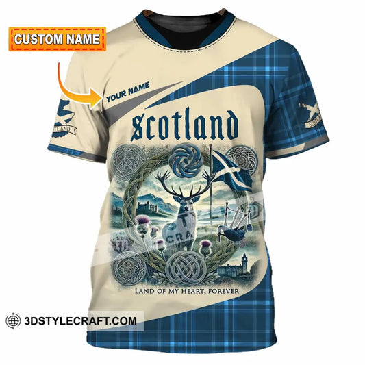 Unisex Shirt - Custom Scotland Land Of My Heart Forever 3D Shirt T-shirt