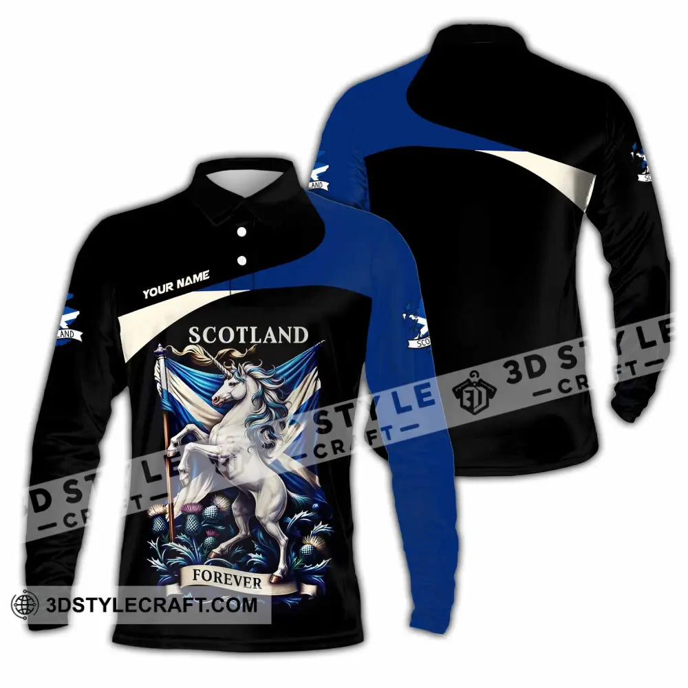 Unisex Shirt - Custom Scotland Shirt - Long Sleeve Polo / S - T-shirt