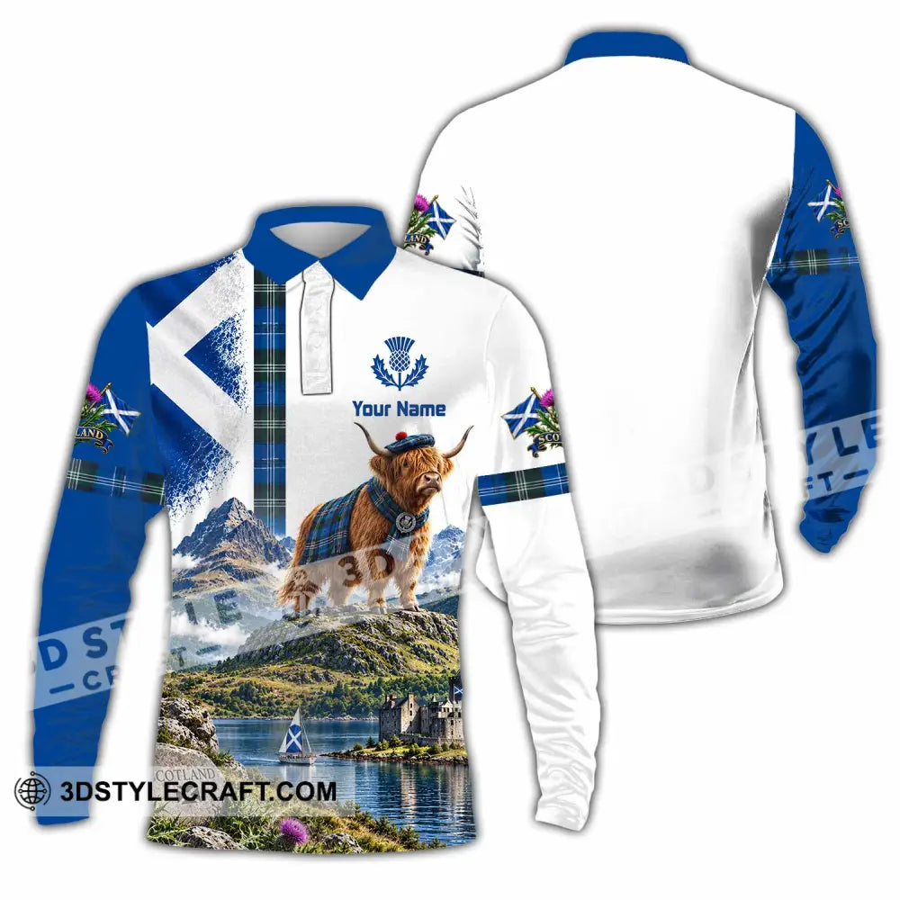 Unisex Shirt - Custom Scotland Shirt - Long Sleeve Polo / S - T-shirt
