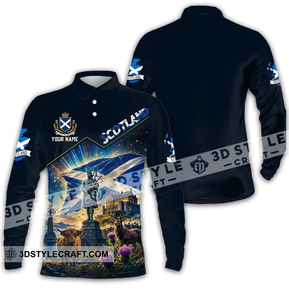 Unisex Shirt - Custom Scotland Shirt - Long Sleeve Polo / S - T-shirt