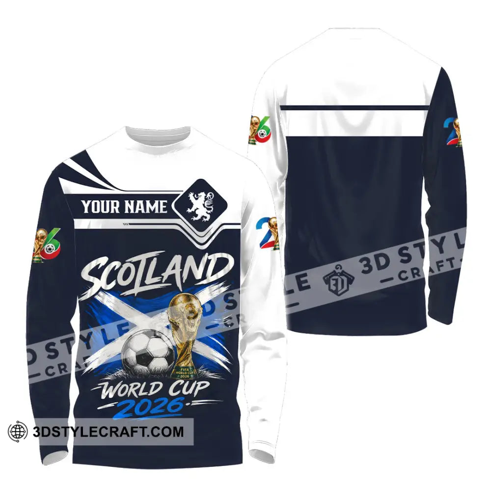 Unisex Shirt - Custom Scotland World Cup 2026 Shirt - Long Sleeve Shirt / S - T-shirt