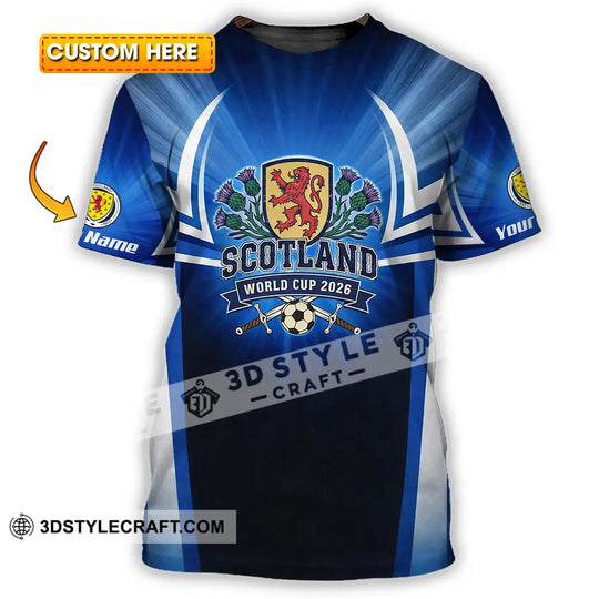 Unisex Shirt - Custom Scotland World Cup 2026 3D Shirt style option 1