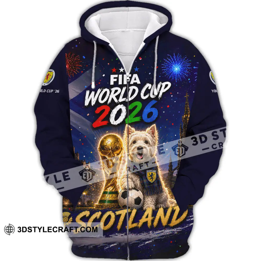Unisex Shirt - Custom Scotland World Cup 2026 Shirt - Zipper Hoodie / S - T-shirt