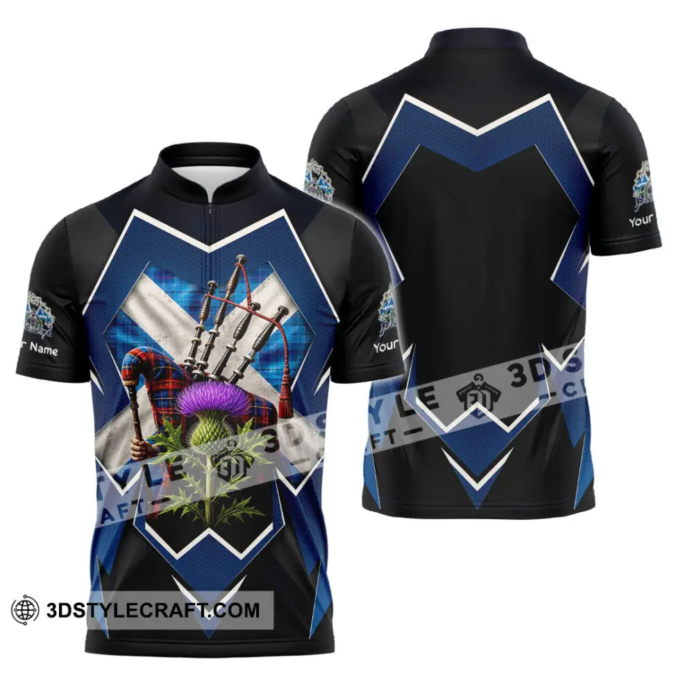 Unisex Shirt - Custom Scotland Shirt - Zipper Polo Shirt / S - T-shirt