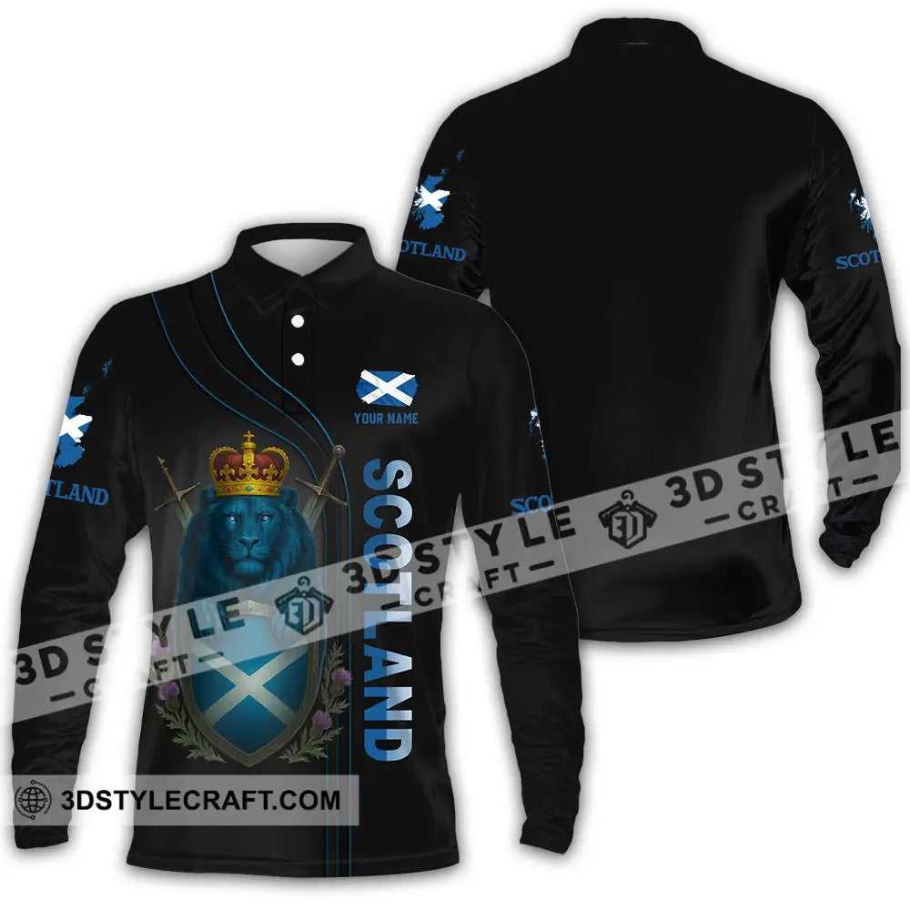 Unisex Shirt Custom Scottish Shirt Long Sleeve Polo / S T shirt