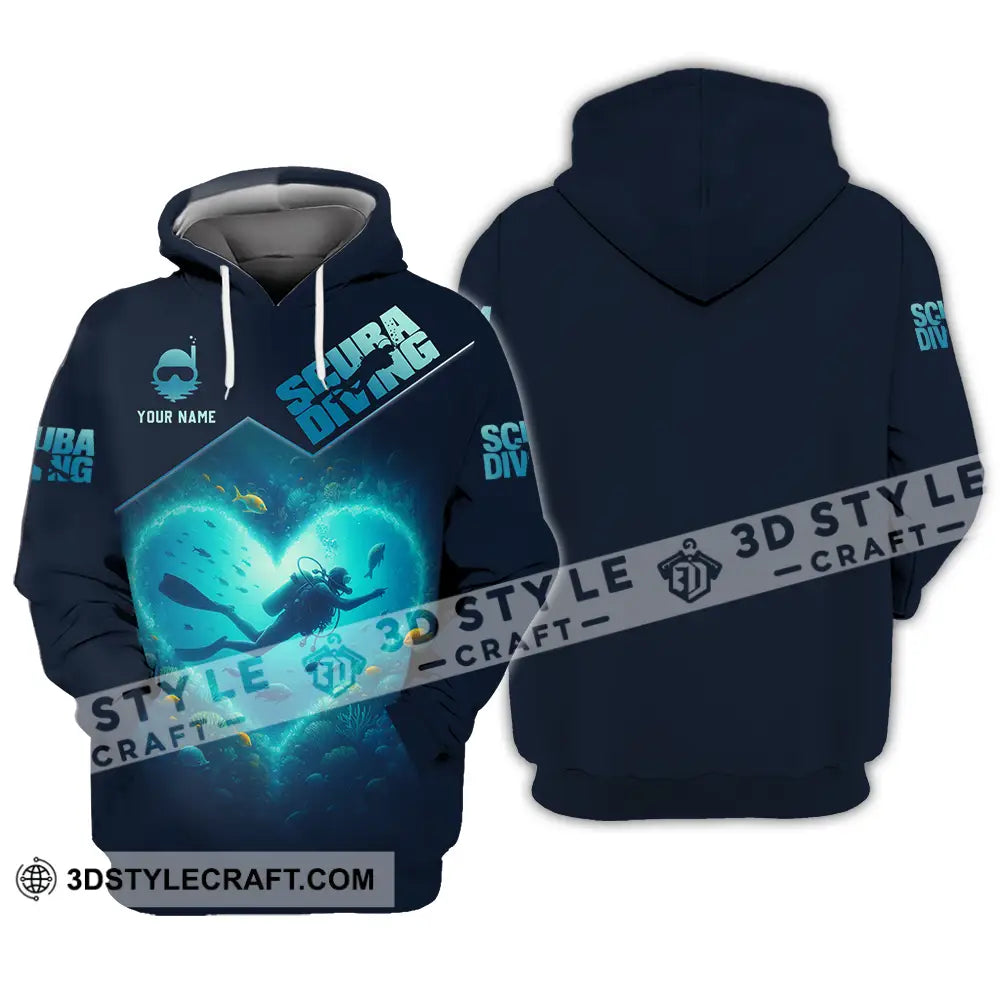 Unisex Shirt - Custom Scuba Diving 3D Shirt Hoodie / S T-shirt