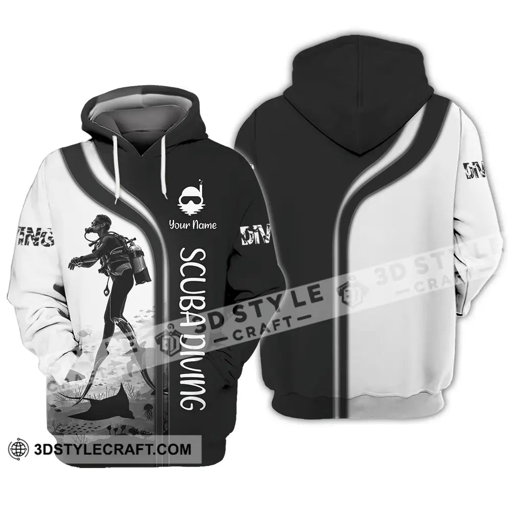 Unisex Shirt - Custom Scuba Diving 3D Shirt Hoodie / S T-shirt