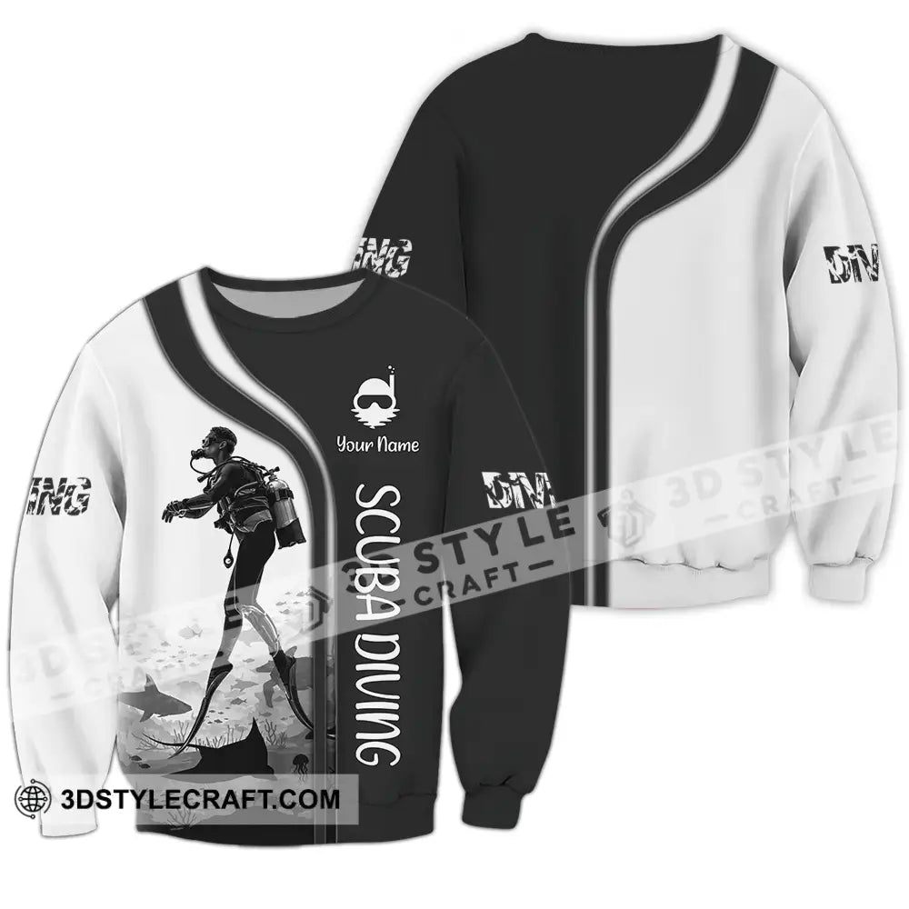 Unisex Shirt - Custom Scuba Diving 3D Shirt Long Sleeve / S T-shirt