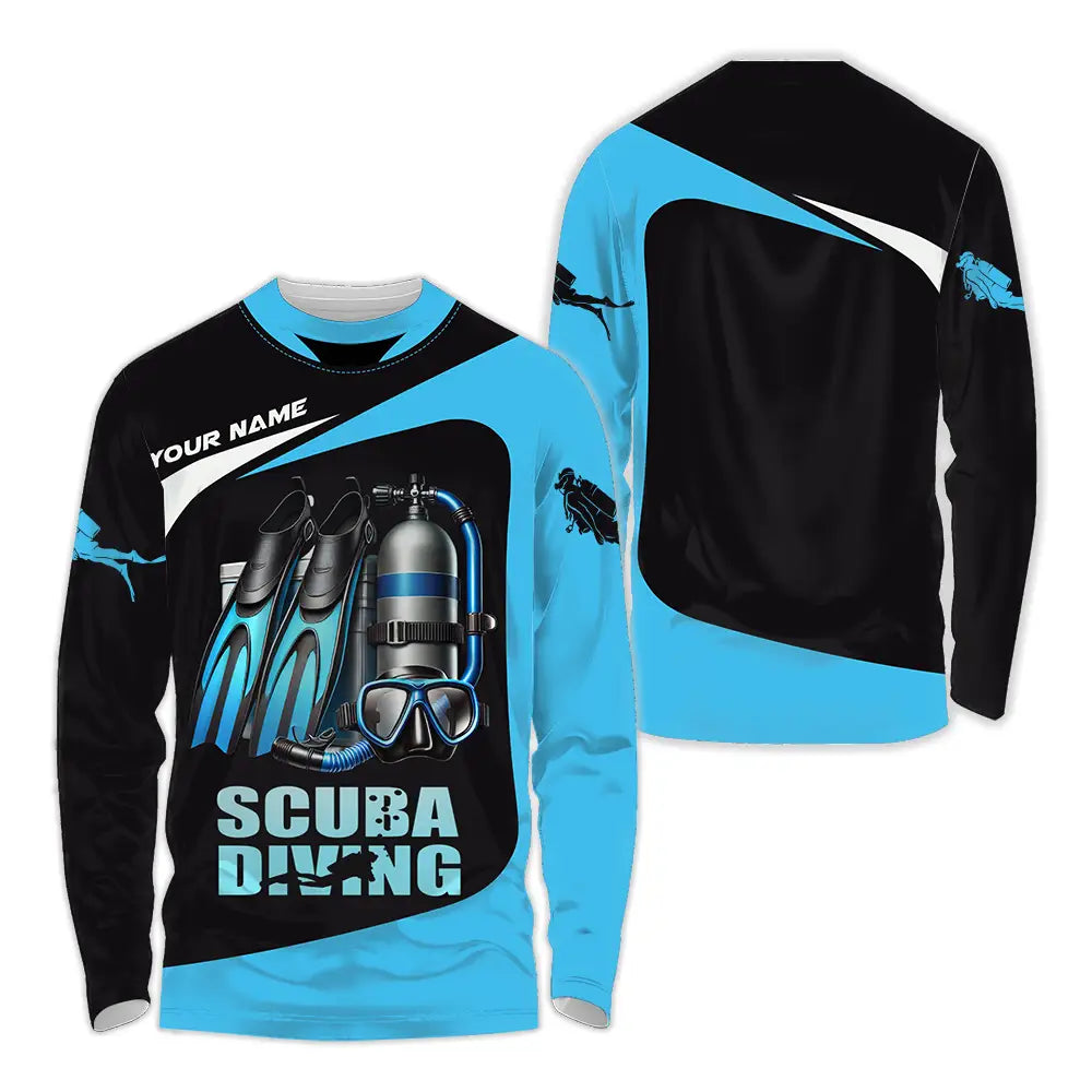 Unisex Shirt - Custom Scuba Diving Lover Shirt Long Sleeve Shirt / S T-shirt