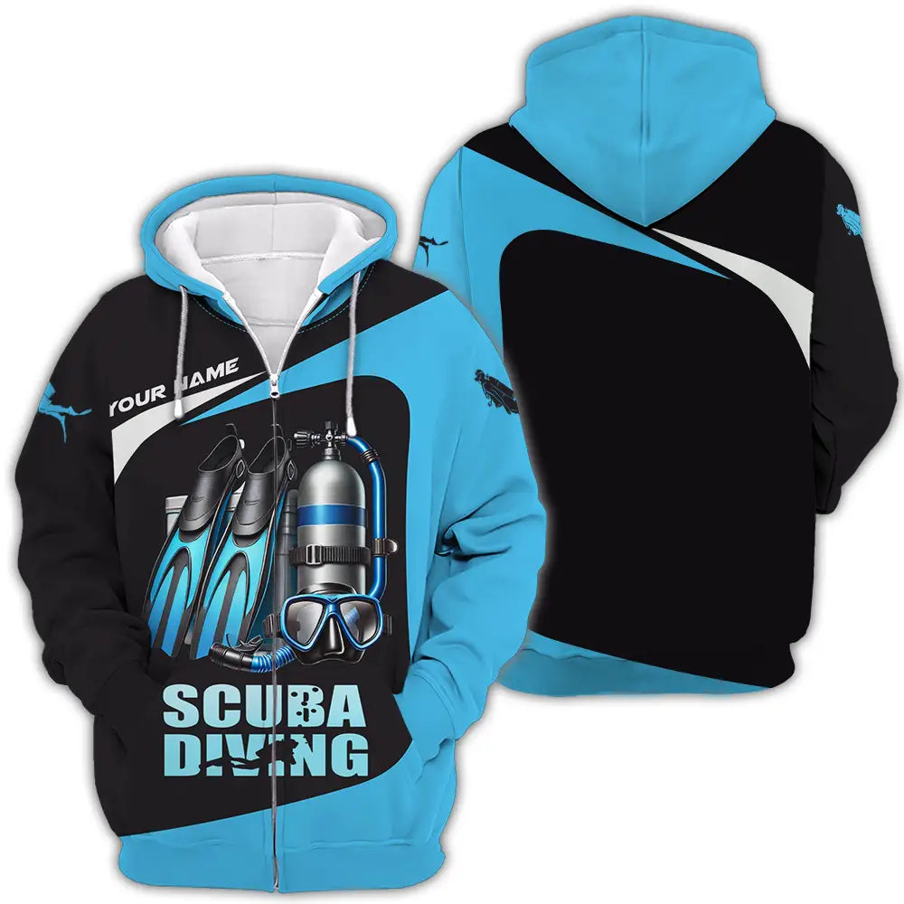 Unisex Shirt - Custom Scuba Diving Lover Shirt Zipper Hoodie / S T-shirt