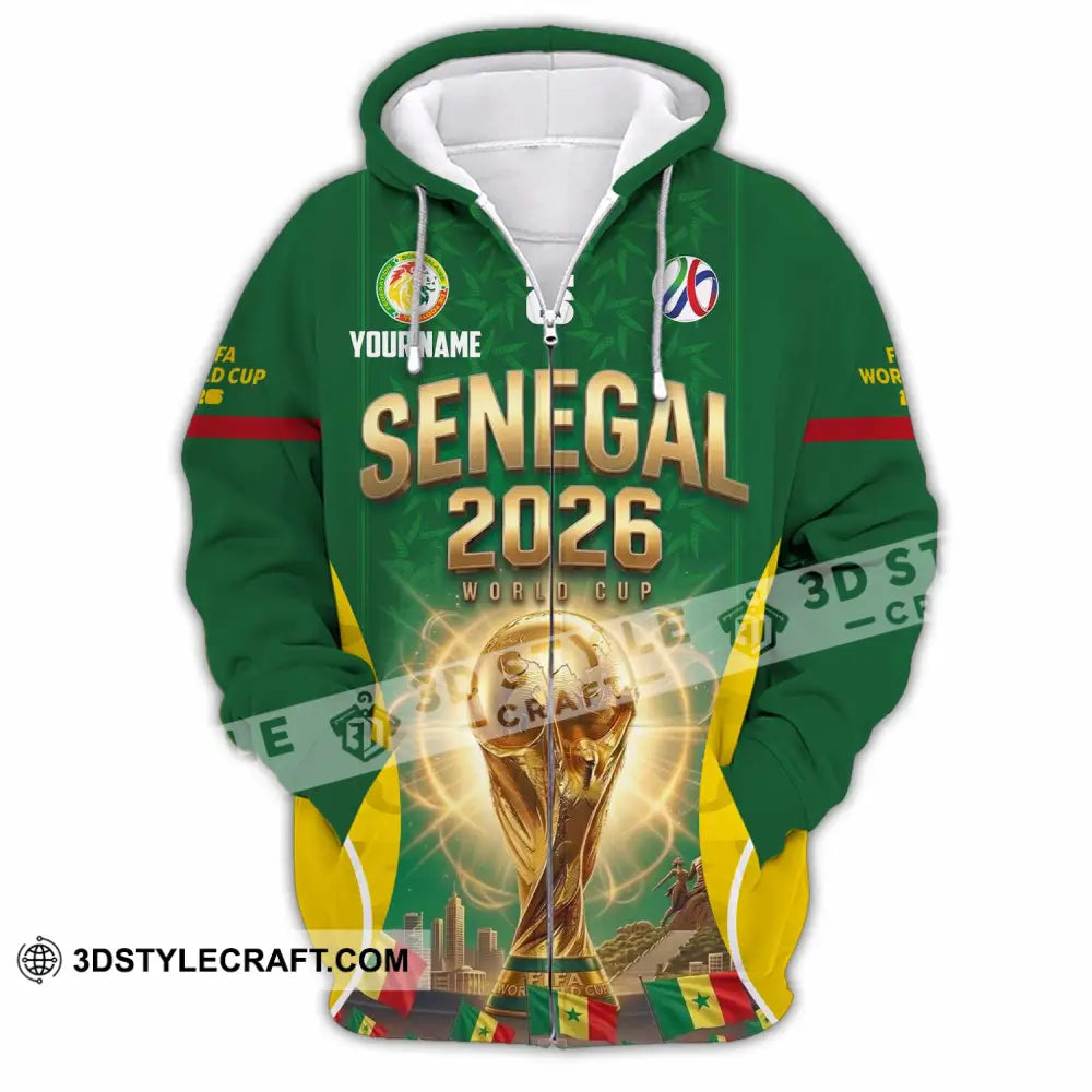 Unisex Shirt - Custom Senegal World Cup 2026 Shirt - Zipper Hoodie / S - T-shirt
