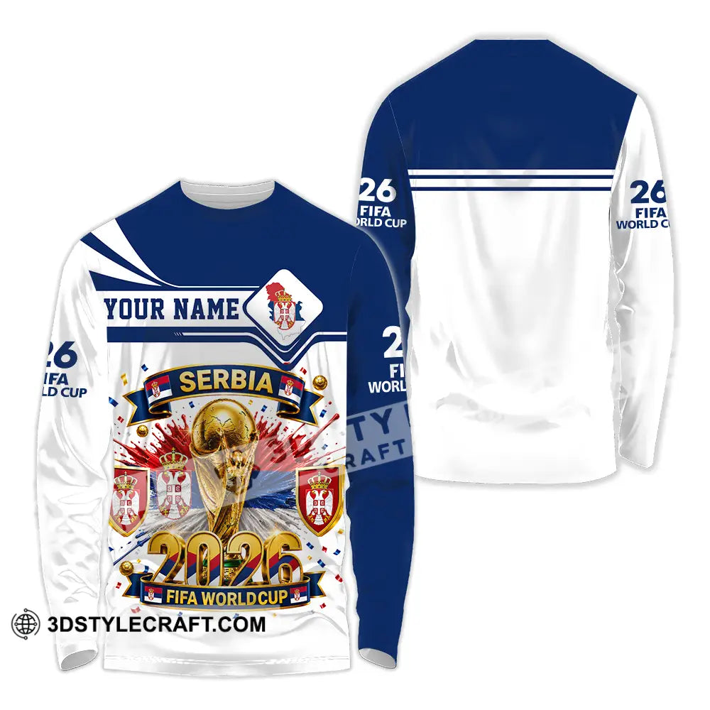 Unisex Shirt - Custom Serbia World Cup 2026 Shirt - Long Sleeve Shirt / S - T-shirt