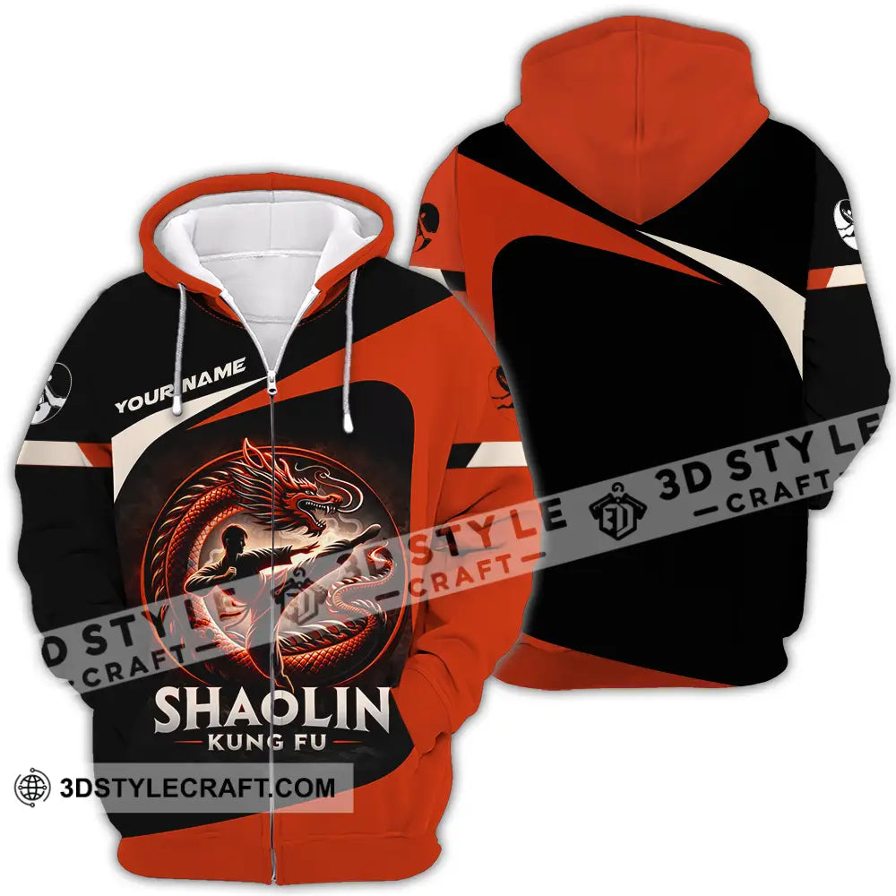 Unisex Shirt - Custom Shaolin Kung Fu 3D Shirt Zipper Hoodie / S T-shirt