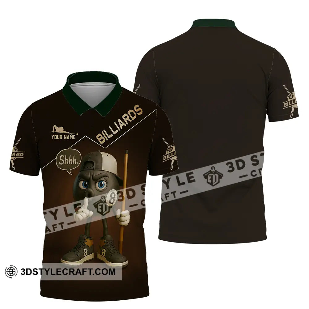 Unisex Shirt - Custom Shhh Billiards Shirt Polo Shirt / S T-shirt