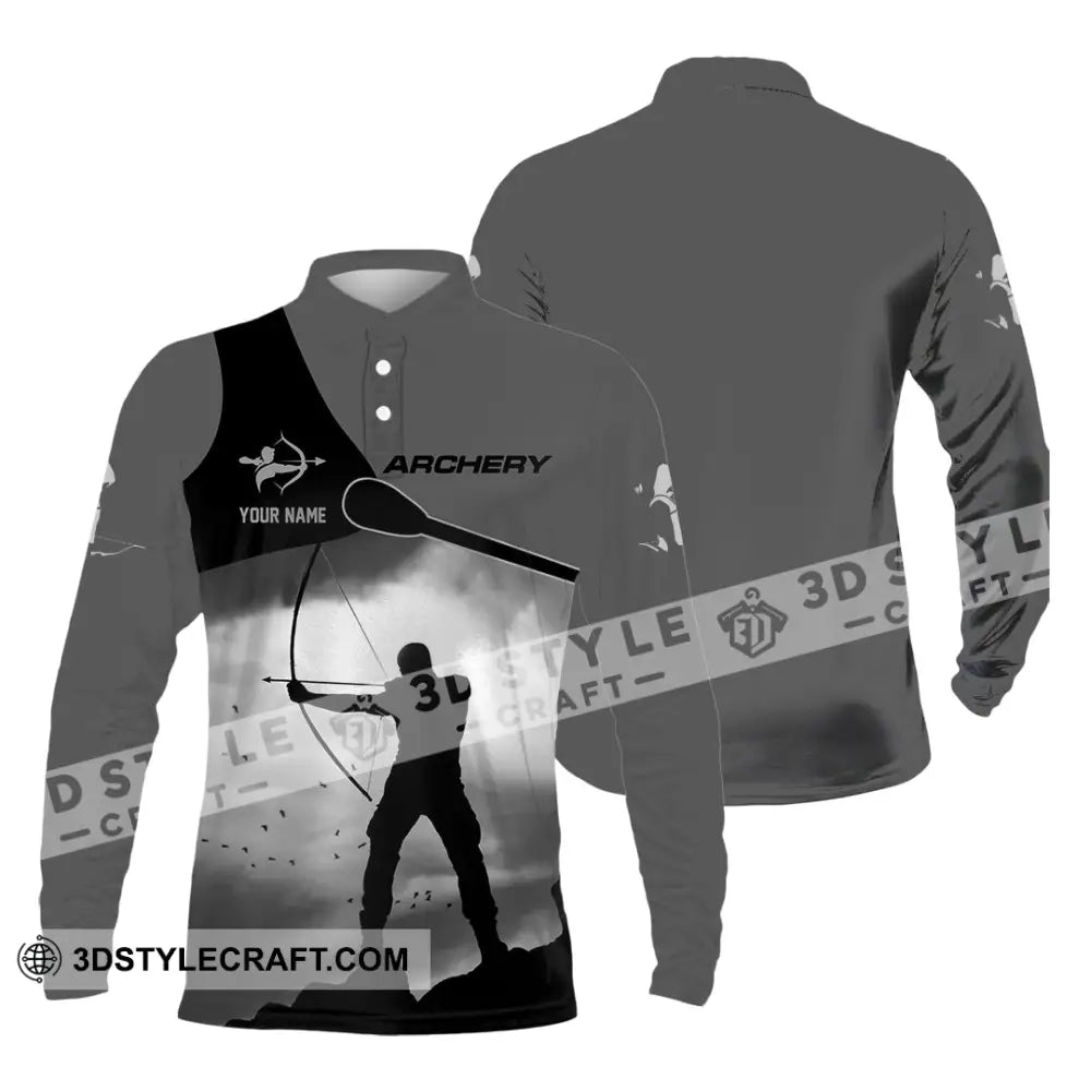 Unisex Shirt - Custom Shooting Archery Player Shirt Long Sleeve Polo / S T-shirt