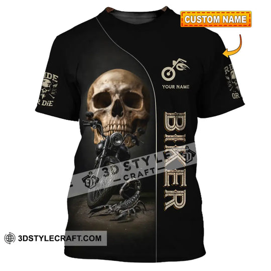 Unisex Shirt - Custom Skull Biker Shirt style option 1