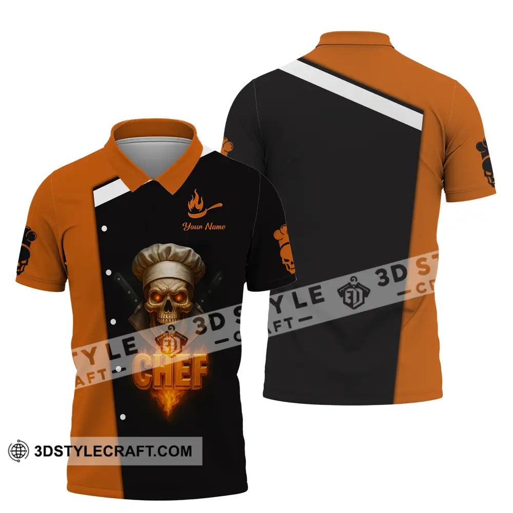 Unisex Shirt - Custom Skull Master Chef Shirt Polo Shirt / S T-shirt