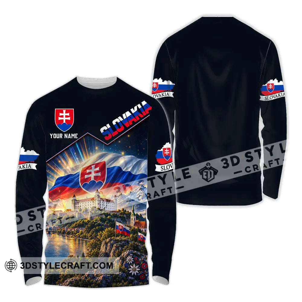 Unisex Shirt - Custom Slovakia Shirt - Long Sleeve Shirt / S - T-shirt