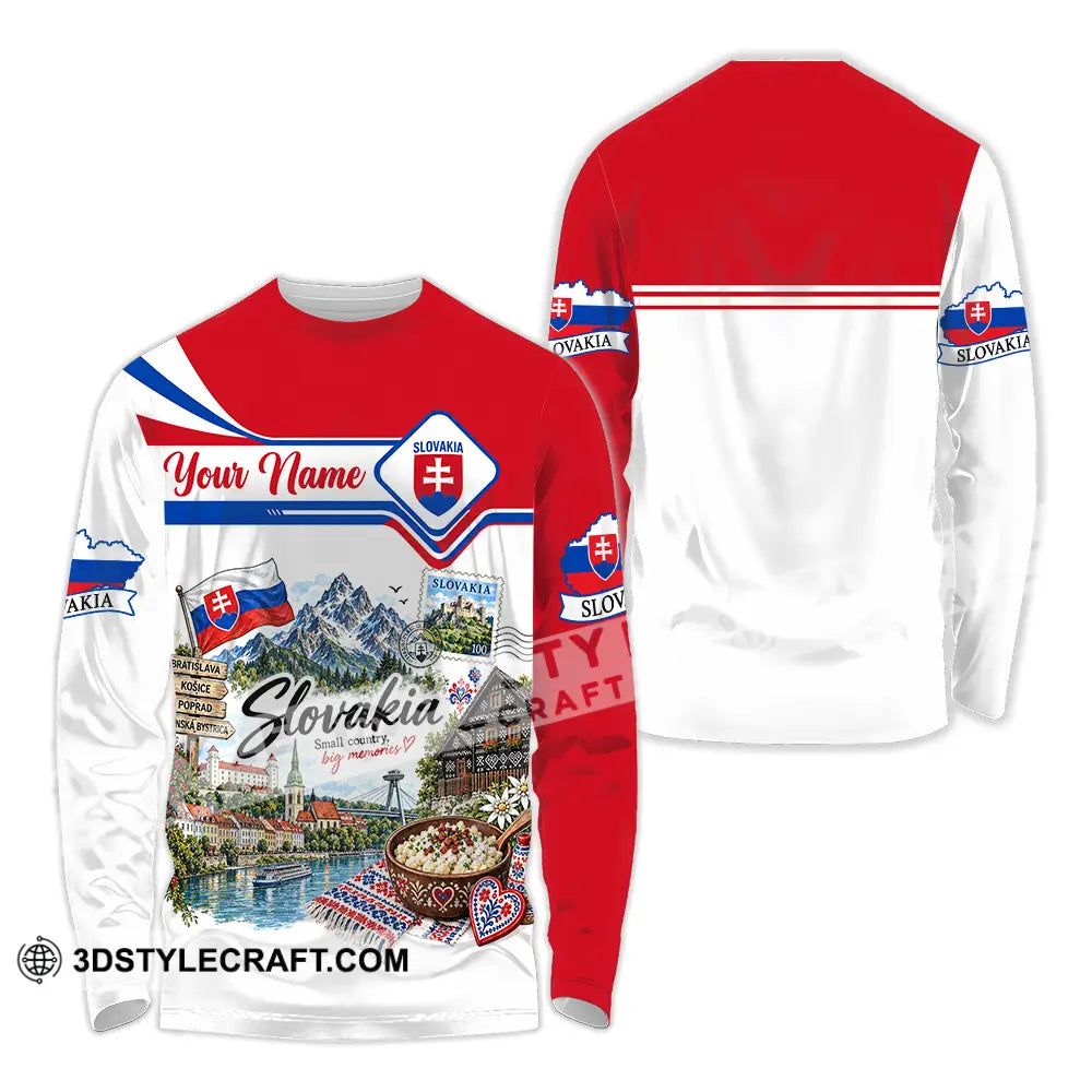 Unisex Shirt - Custom Slovakia Shirt - Long Sleeve Shirt / S - T-shirt