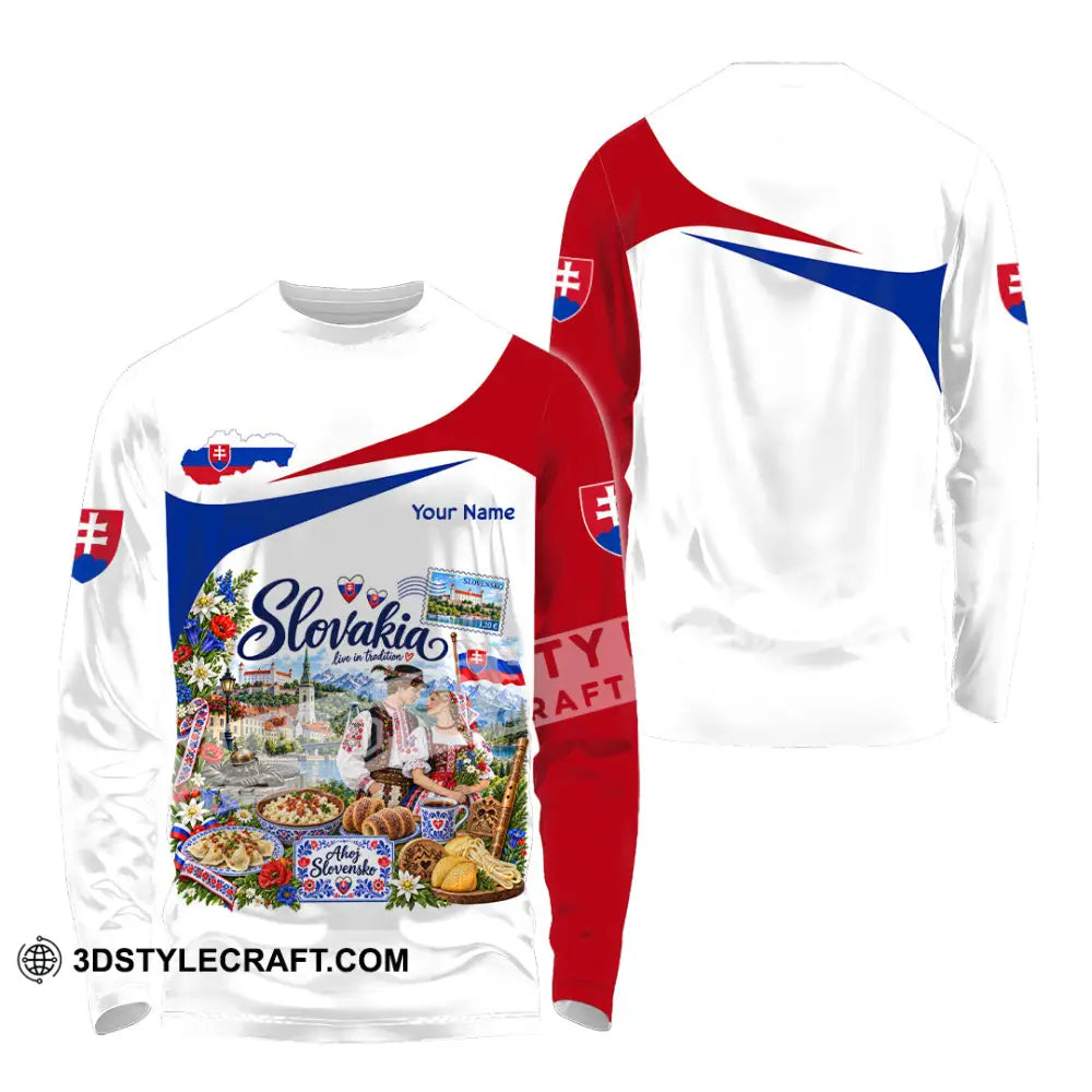 Unisex Shirt - Custom Slovakia Shirt - Long Sleeve Shirt / S - T-shirt