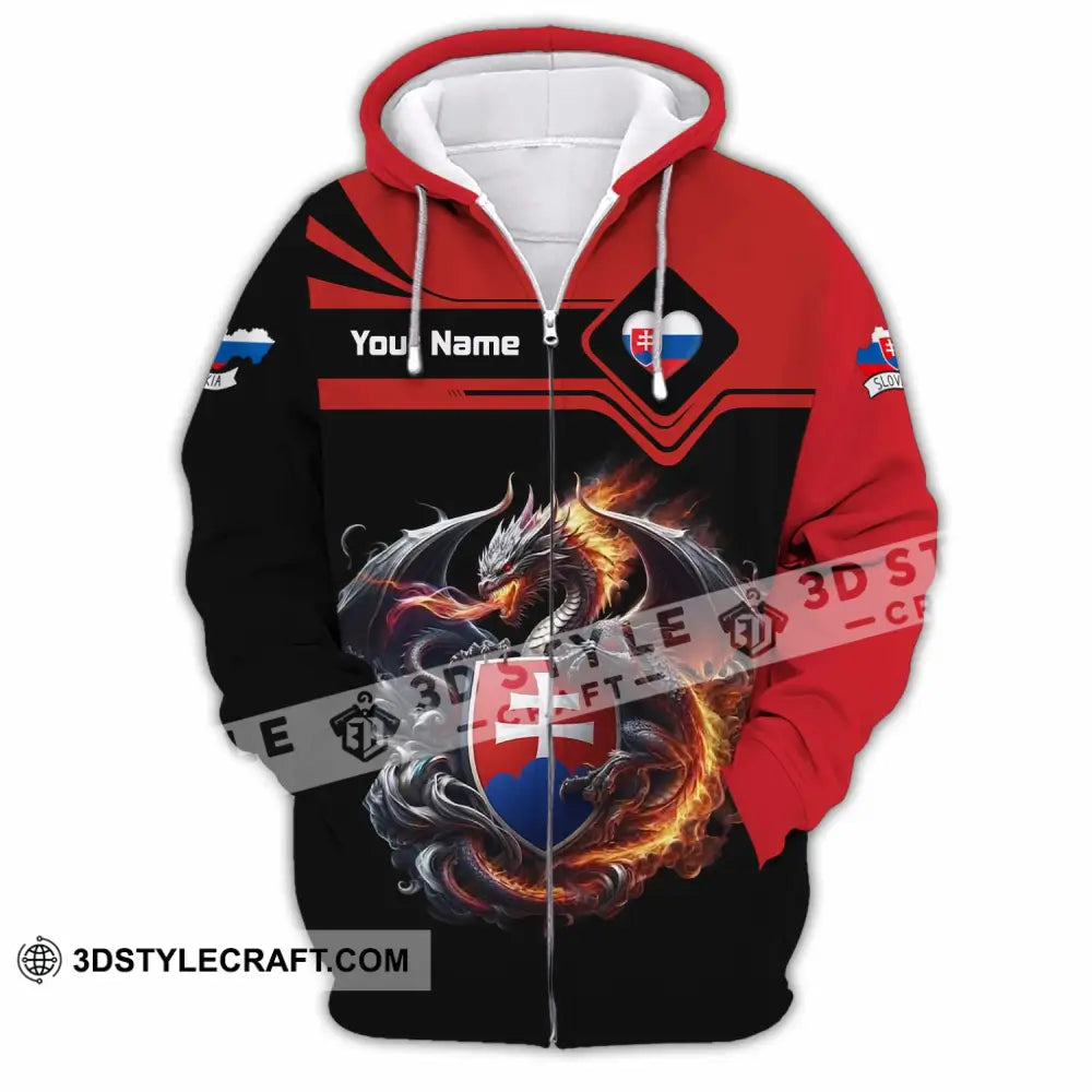 Unisex Shirt - Custom Slovakia Shirt - Zipper Hoodie / S - T-shirt