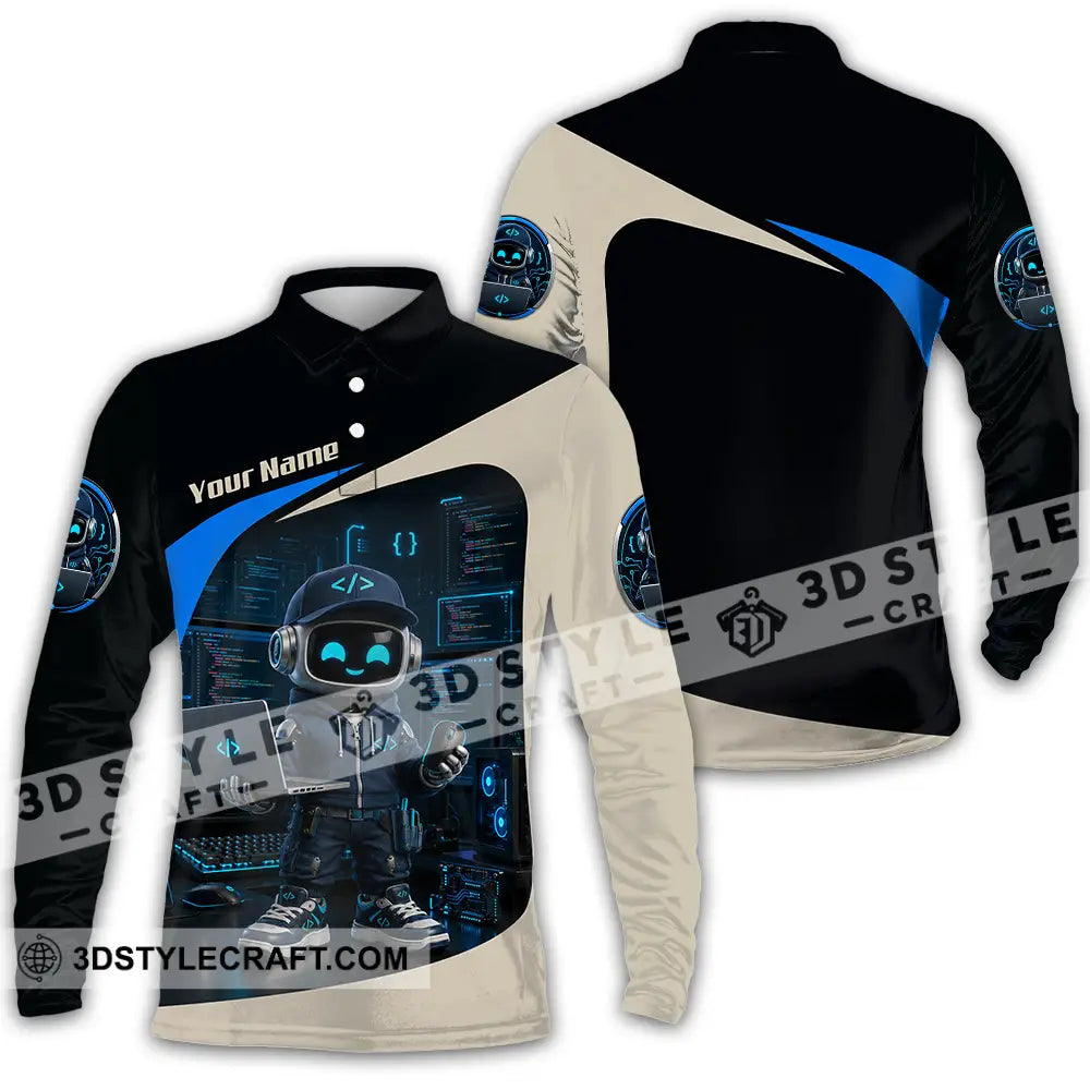 Unisex Shirt - Custom Software Developer Shirt - Long Sleeve Polo / S - T-shirt