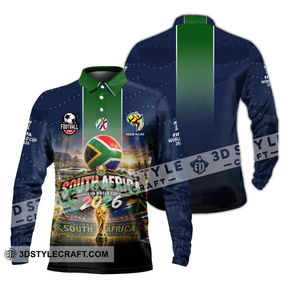 Unisex Shirt - Custom South Africa World Cup 2026 Shirt - Long Sleeve Polo / S - T-shirt