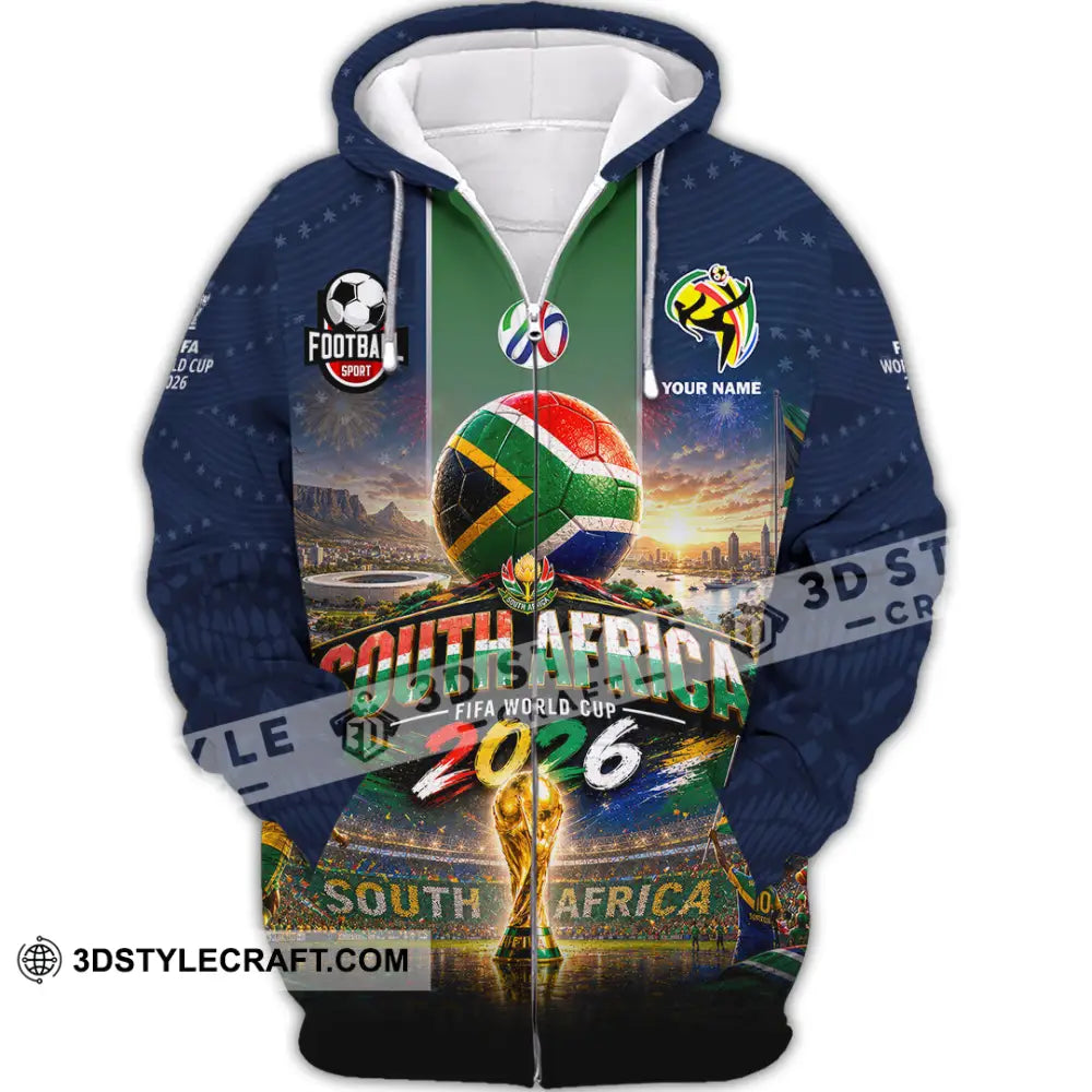 Unisex Shirt - Custom South Africa World Cup 2026 Shirt - Zipper Hoodie / S - T-shirt