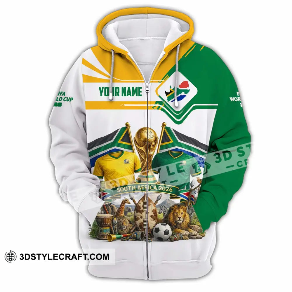 Unisex Shirt - Custom South Africa World Cup 2026 Shirt - Zipper Hoodie / S - T-shirt
