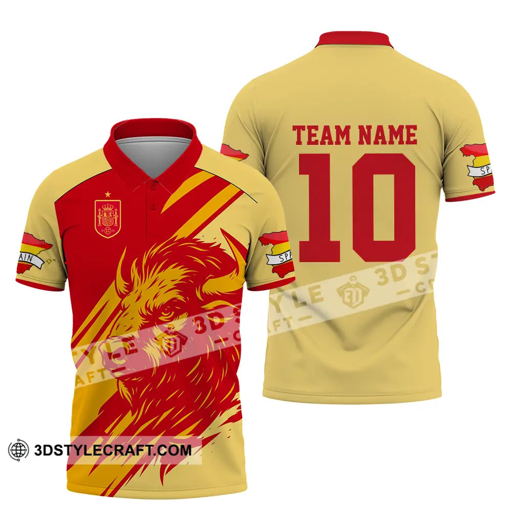 Unisex Shirt - Custom Spain 3D Shirt Polo Shirt / S T-shirt