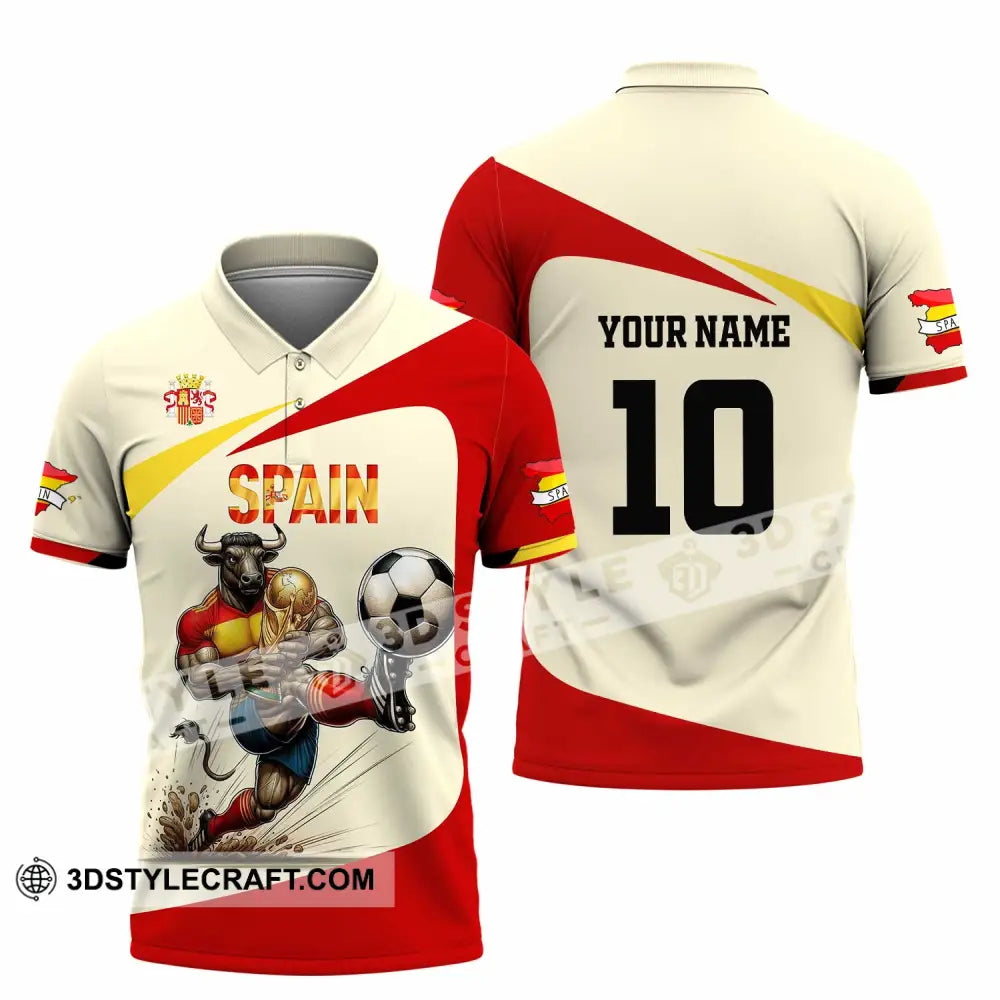 Unisex Shirt - Custom Spain 3D Shirt Polo Shirt / S T-shirt