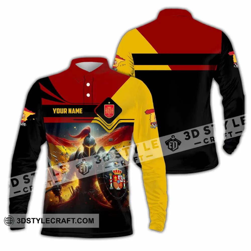 Unisex Shirt - Custom Spain Shirt Long Sleeve Polo / S T-shirt