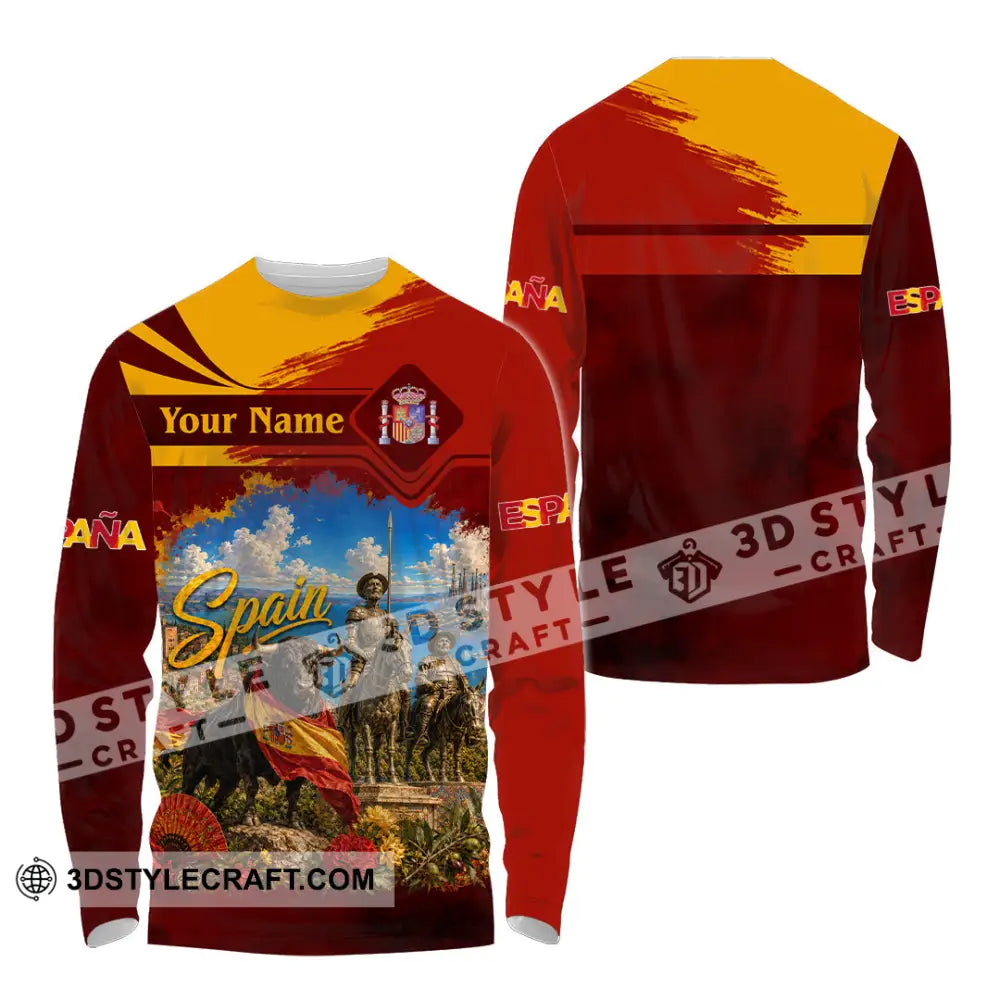 Unisex Shirt - Custom Spain Shirt - Long Sleeve Shirt / S - T-shirt
