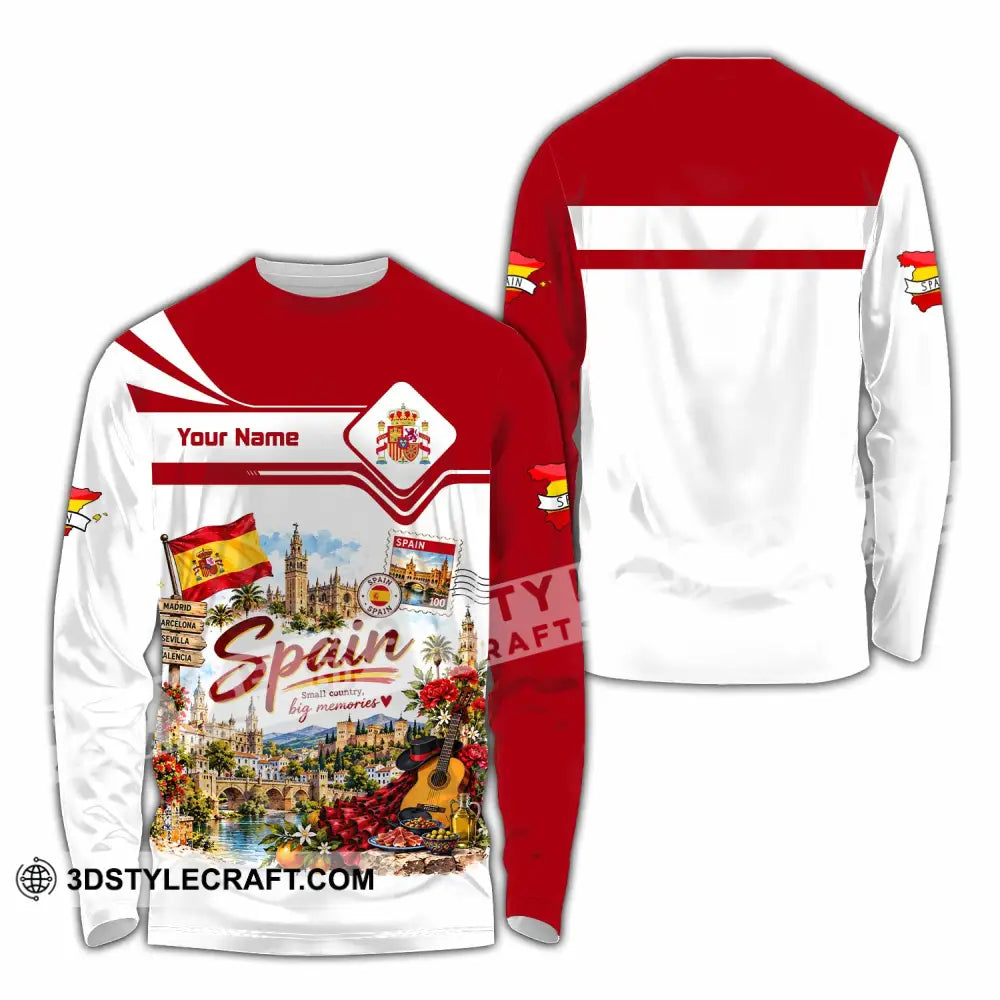 Unisex Shirt - Custom Spain Shirt - Long Sleeve Shirt / S - T-shirt