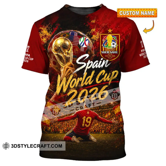 Unisex Shirt - Custom Spain World Cup 2026 Shirt - T-shirt